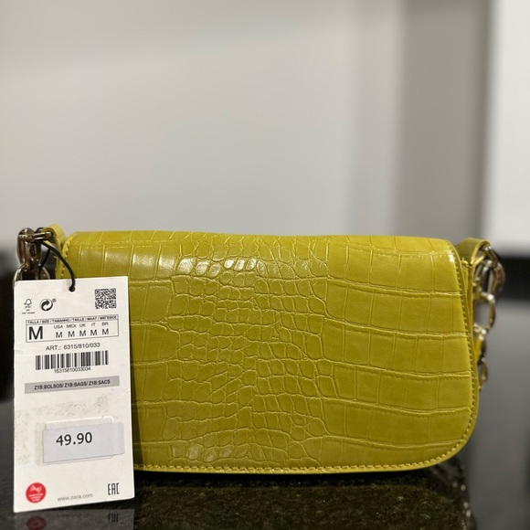 ZARA yellow shoulder bag - Picture 1 of 4